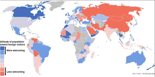 Os países mais receptivos a estrangeiros